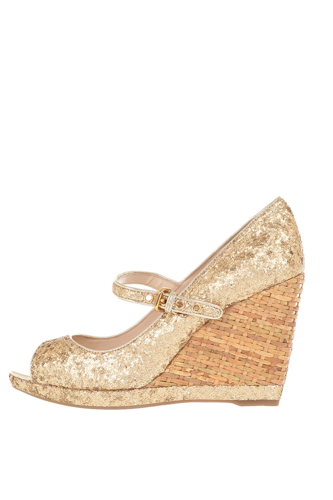 gold glitter wedges