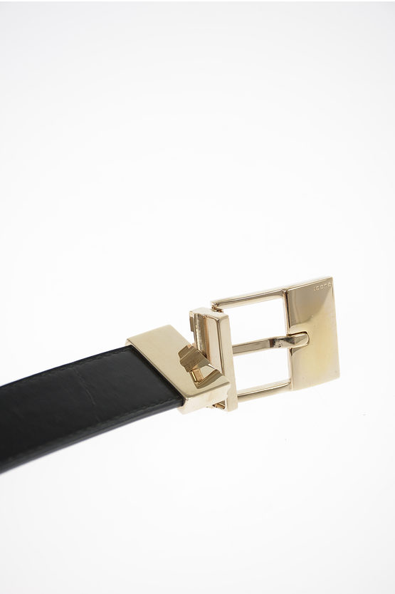 GUCCI women Belts Sz 80 cm Black Leather Belt Medium Width Black 80 (Belts) | eBay
