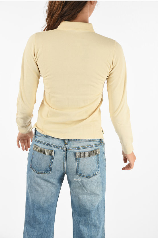 beige ralph lauren polo long sleeve