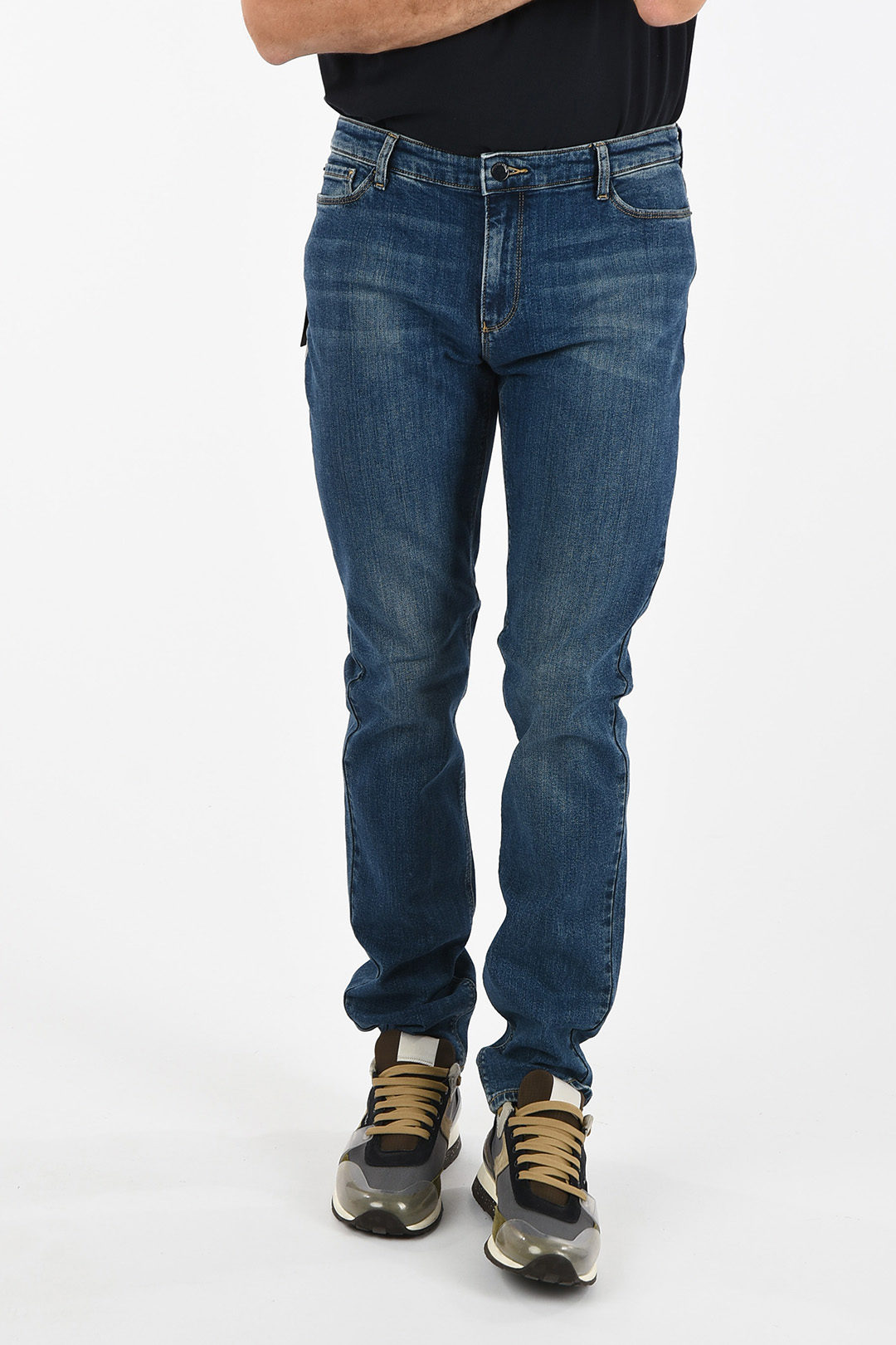 blue armani pants